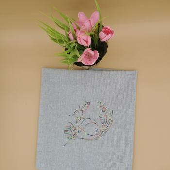 Preview: Stickdatei Liniendatei Hase mit Ei